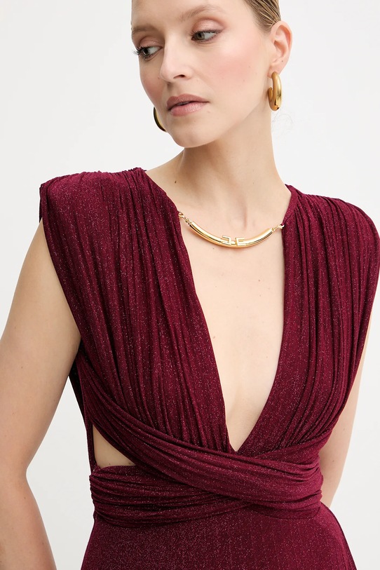 Elisabetta Franchi rochie burgundia ABR1556E2