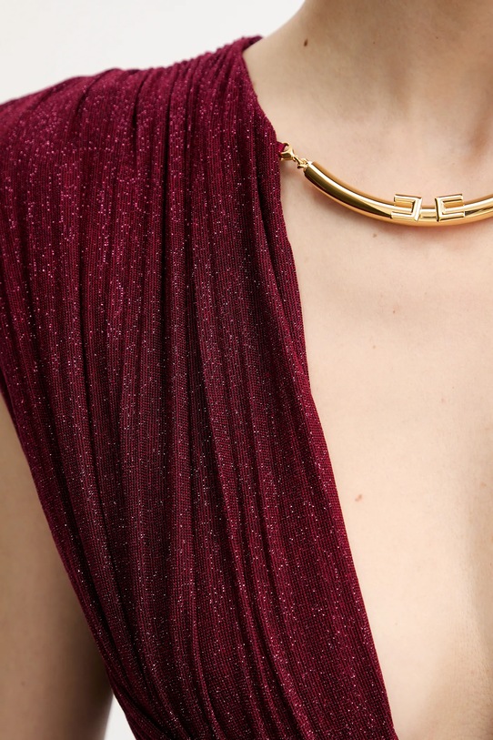 Elisabetta Franchi rochie ABR1556E2 burgundia