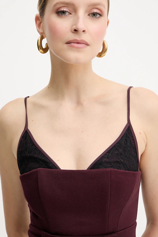 Elisabetta Franchi rochie din lână burgundia AB82856E2