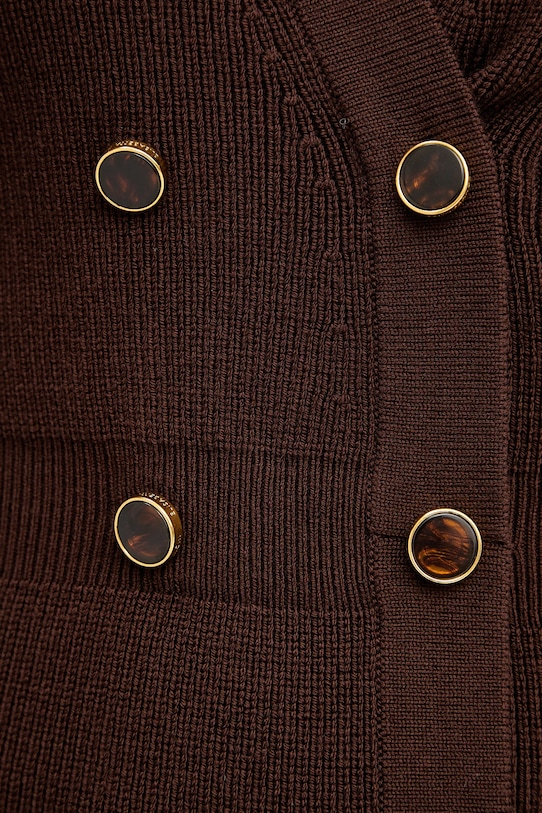 Платье с добавлением шерсти Elisabetta Franchi AM04S56E2 коричневый