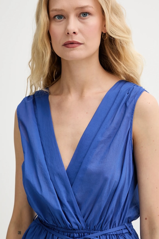 Morgan sukienka bawełniana granatowy ROUPI