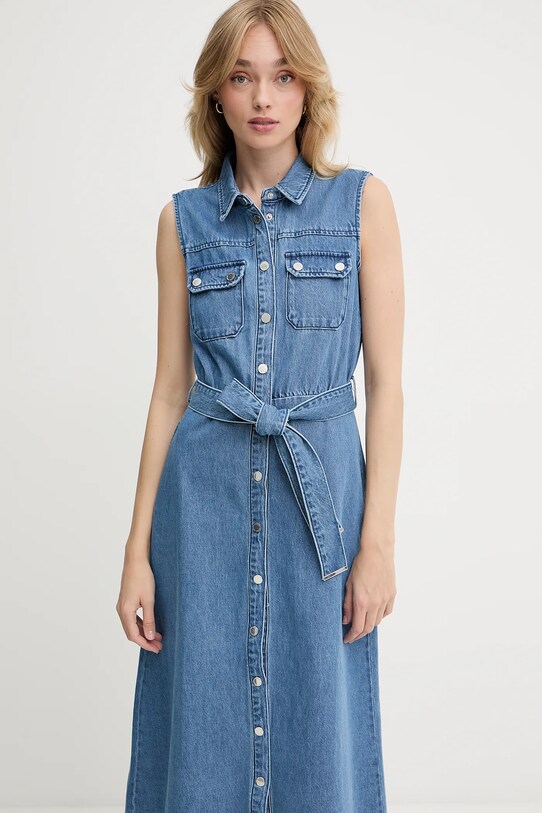 Morgan rochie jeans albastru RJEAN