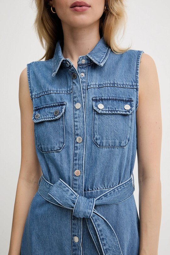 Morgan rochie jeans RJEAN albastru