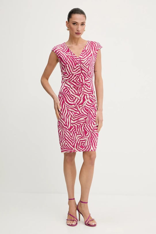 Morgan sukienka wzorzyste różowy RNEIRO