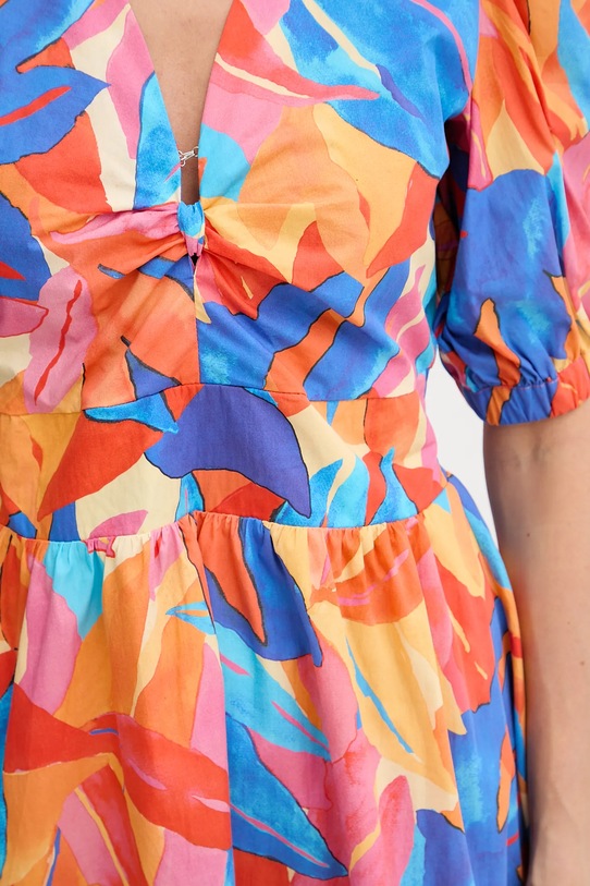 Morgan sukienka bawełniana RBANA.F pomarańczowy