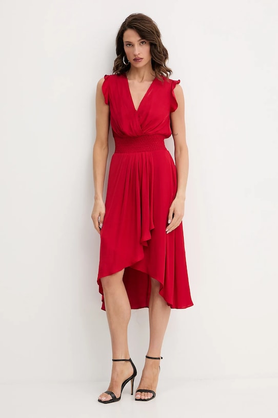 Morgan sukienka midi czerwony RWALLY