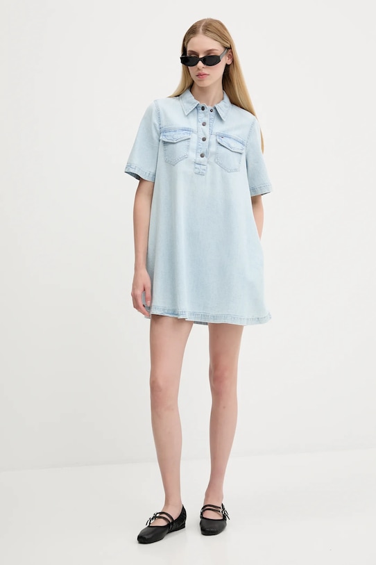 Tommy Jeans rochie jeans DW0DW20519 albastru AW25