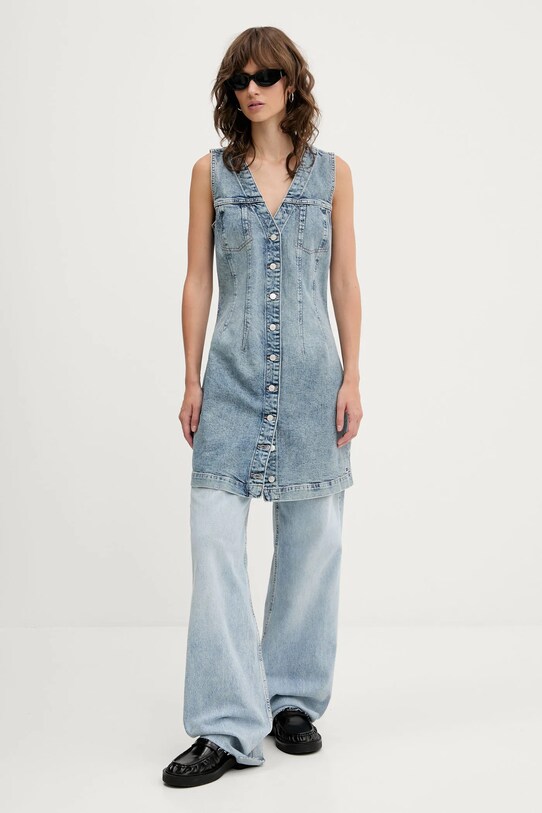 Džínové šaty Tommy Jeans DW0DW20520 modrá AW25