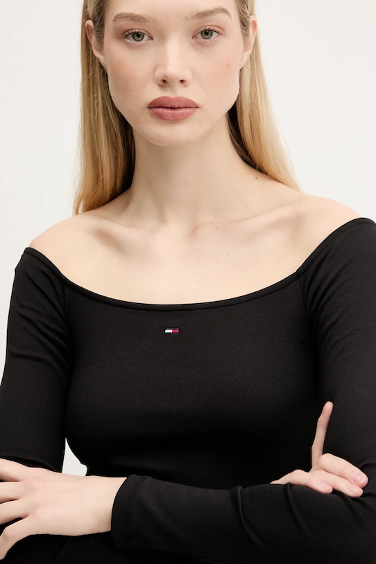 Obleka Tommy Jeans črna DW0DW20870