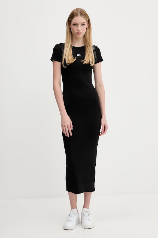 Tommy Jeans rochie midi negru DW0DW20873