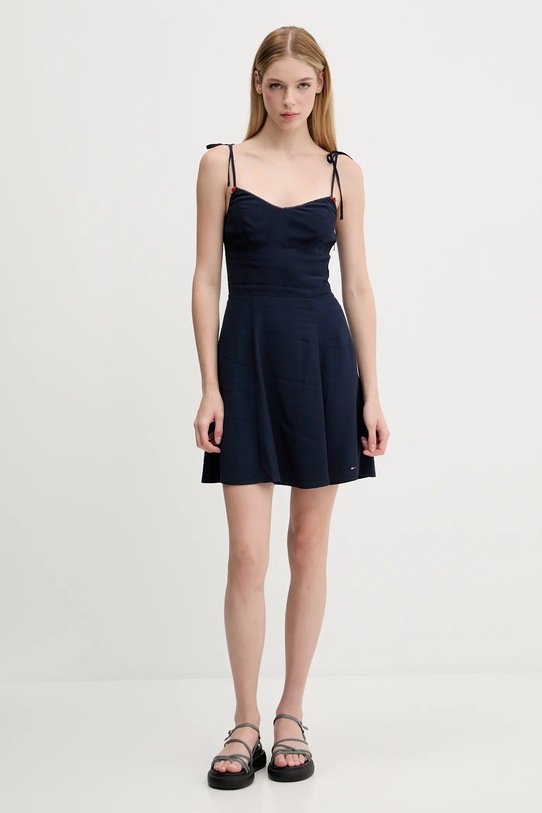 Tommy Jeans rochie DW0DW20880 bleumarin AW25
