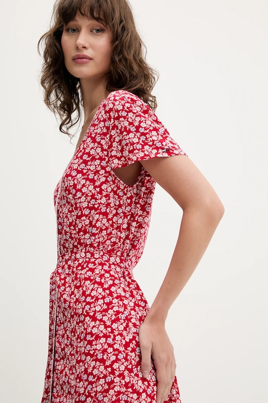 Tommy Jeans rochie DW0DW20884 rosu