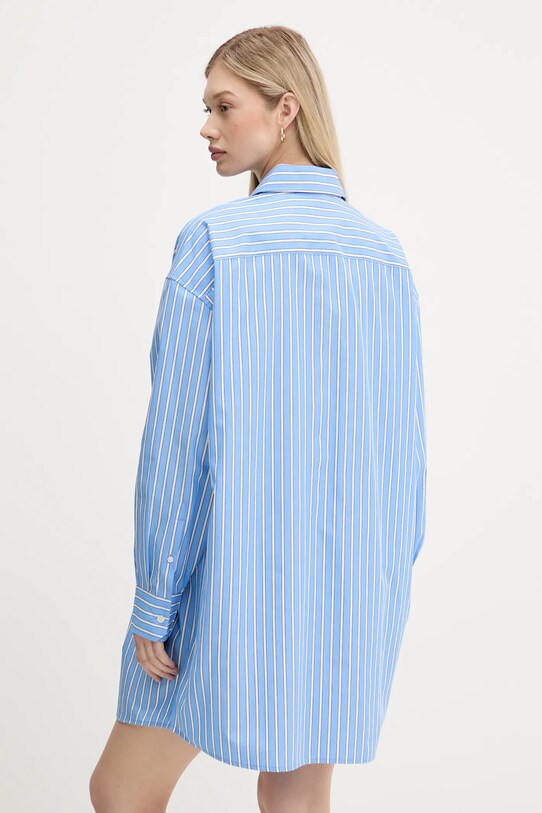 Îmbrăcăminte Tommy Jeans rochie din bumbac DW0DW21122 albastru