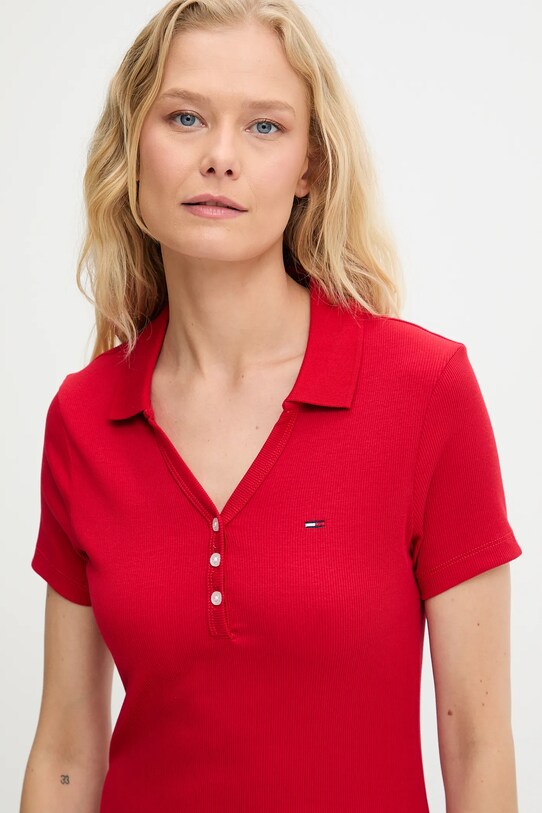 Šaty Tommy Jeans červená DW0DW21172