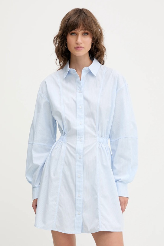 Tommy Jeans sukienka bawełniana wzorzyste niebieski DW0DW21744
