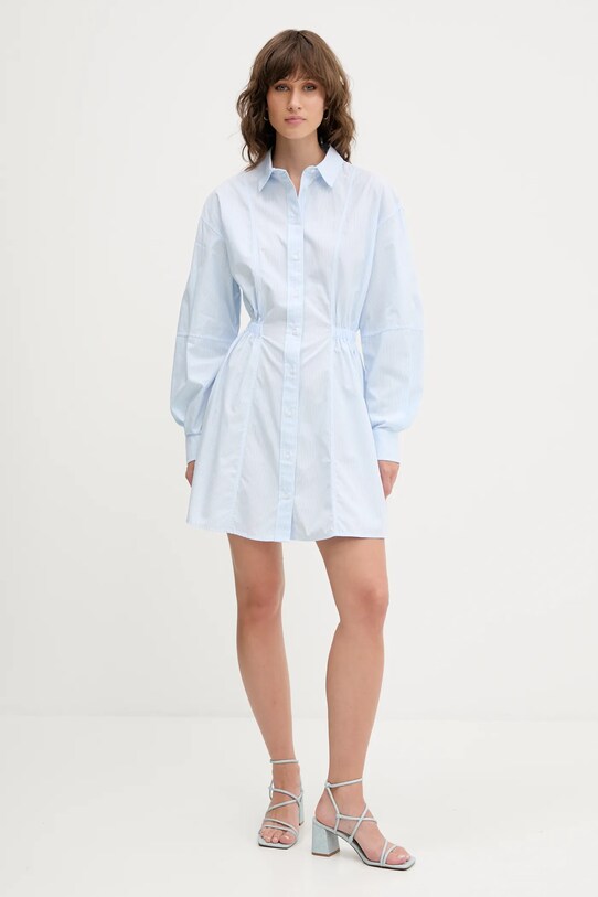 Tommy Jeans sukienka bawełniana DW0DW21744 niebieski AW25
