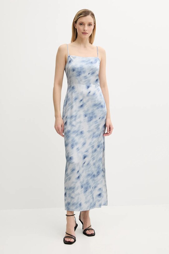 Samsoe Samsoe sukienka SASAGE tkanina niebieski F24100145