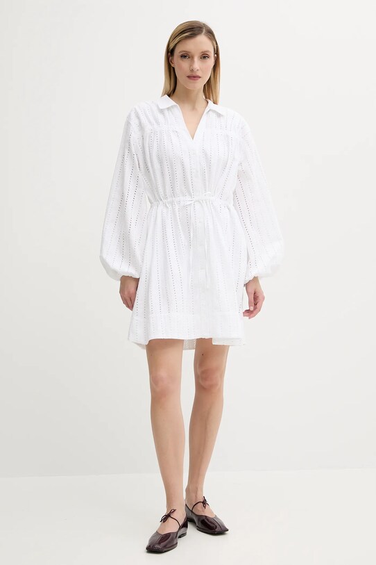 Бавовняна сукня Samsoe Samsoe SAMANAROLA F25200060 білий AW25
