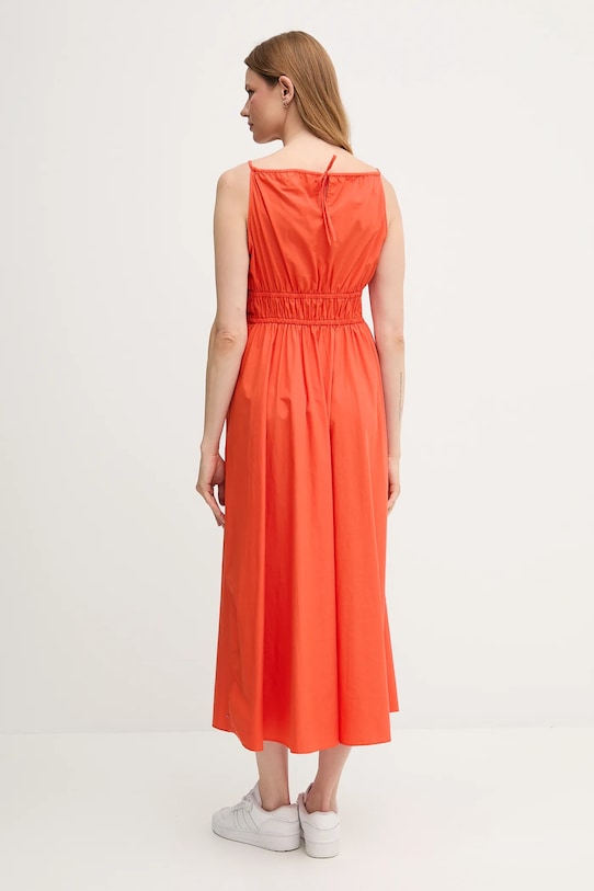 Bavlnené šaty Tommy Hilfiger WW0WW45800 oranžová AW25