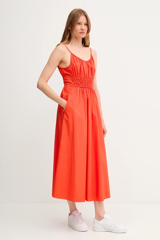 Oblečenie Bavlnené šaty Tommy Hilfiger WW0WW45800 oranžová