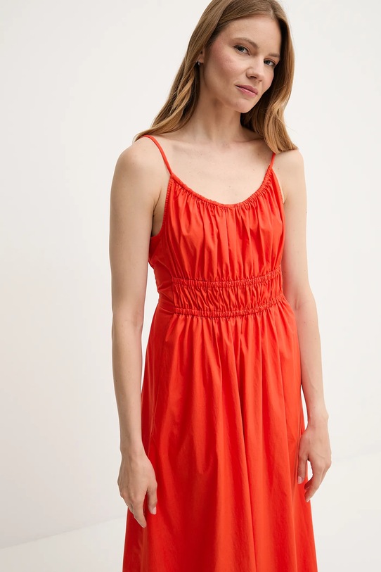 Bavlnené šaty Tommy Hilfiger oranžová WW0WW45800