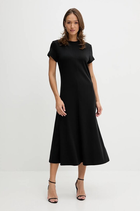 Bavlněné šaty Tommy Hilfiger maxi černá WW0WW46710