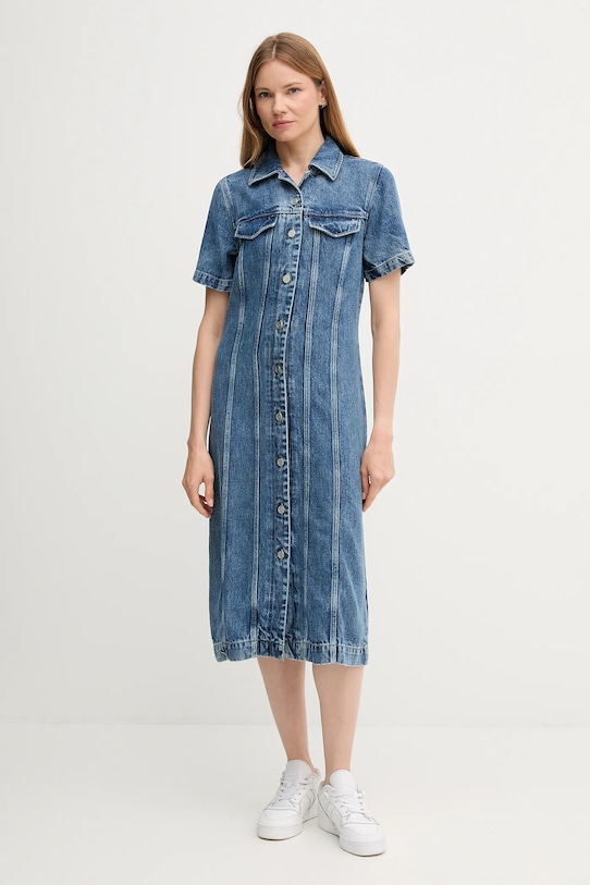 Tommy Hilfiger sukienka jeansowa casual niebieski WW0WW46638
