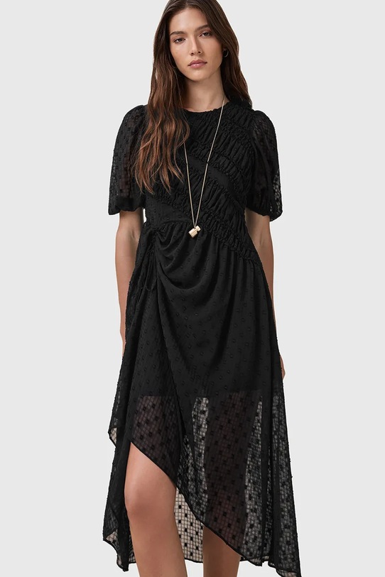 AllSaints rochie SERENE W117DC negru AW25