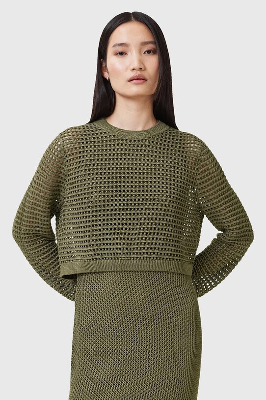AllSaints sukienka i sweter MIRO W179DC zielony AW25