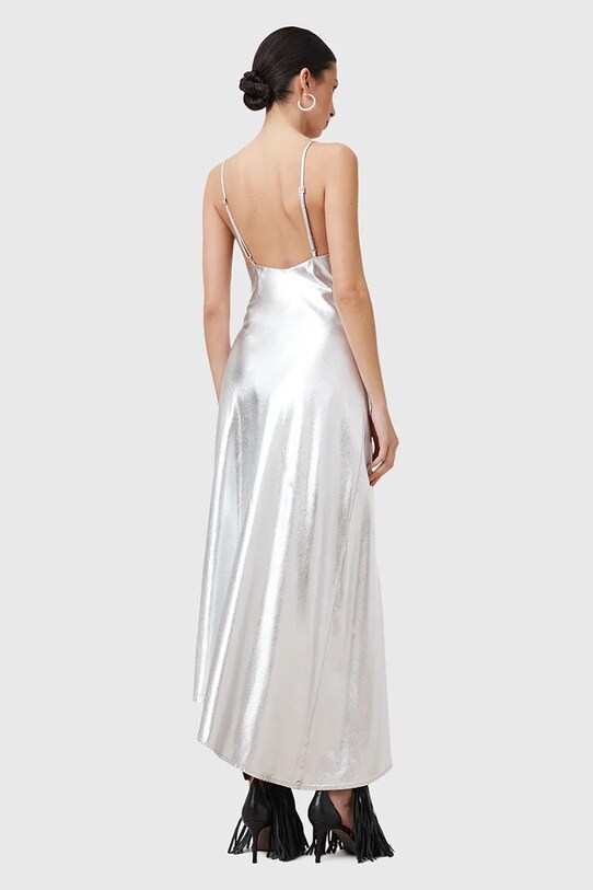 AllSaints sukienka ALEXIA srebrny W203DC