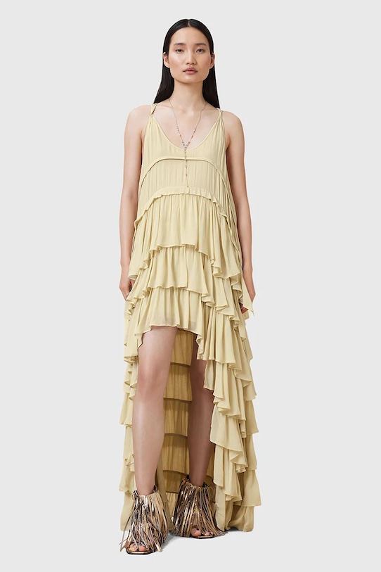 AllSaints sukienka CAVARLY casual żółty W206DC