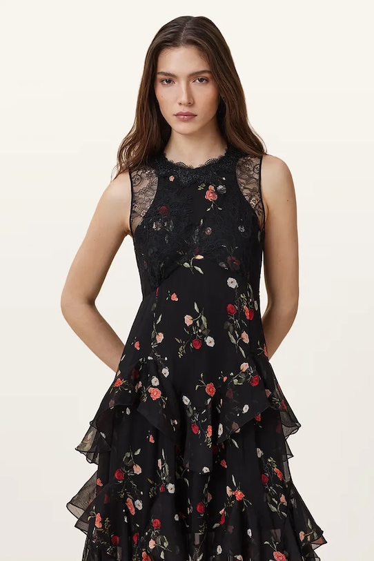 AllSaints sukienka QUINN W208DC czarny AW25