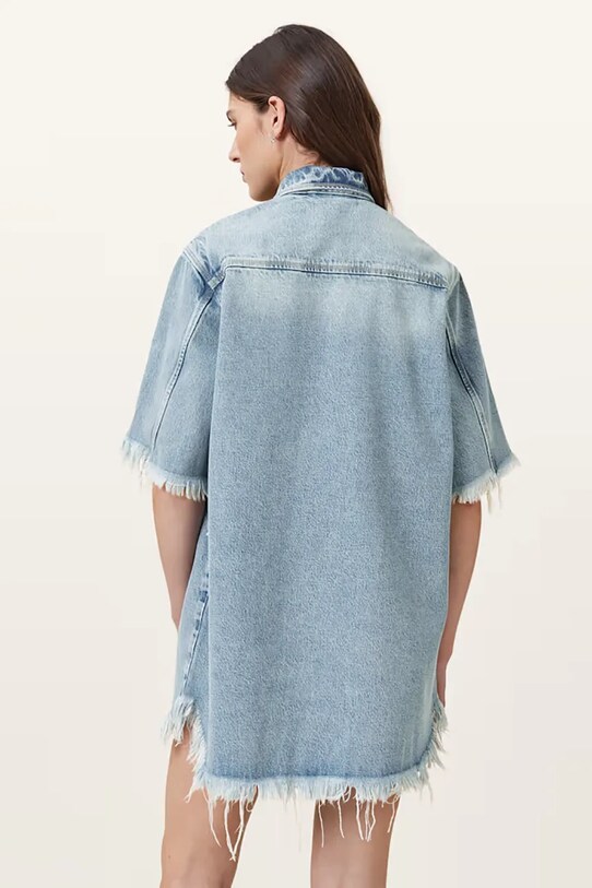 Джинсова сукня AllSaints FAYE блакитний W221DC