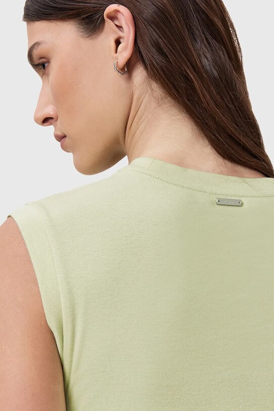 AllSaints rochie din bumbac SONNY verde W238DC