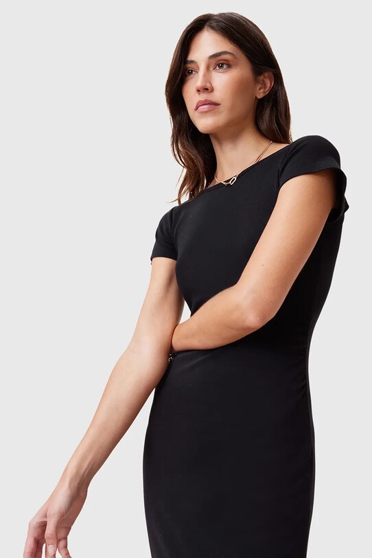 AllSaints sukienka bawełniana KATARINA W253DC czarny AW25