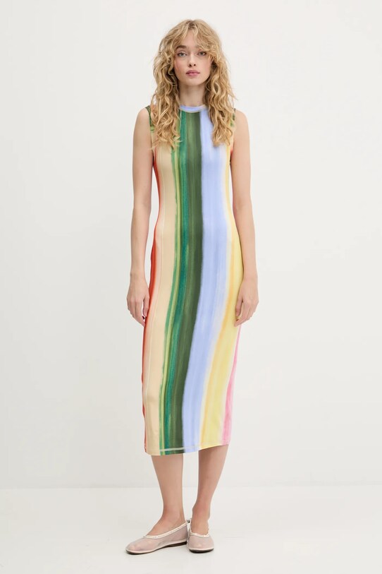 Stine Goya rochie midi galben SG.PF25.D104.2244
