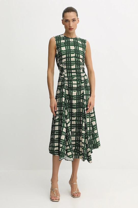 Stine Goya rochie midi verde SG.AW25.D162.2429