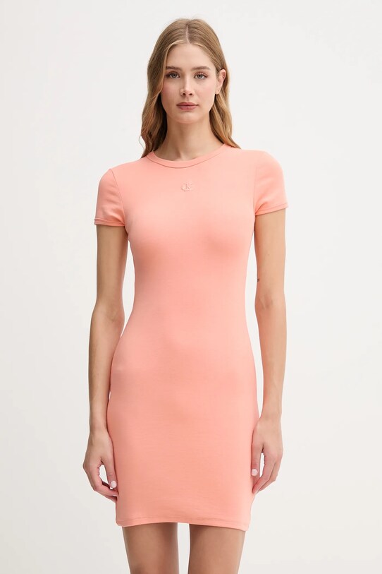 Calvin Klein Jeans rochie mini portocaliu LV047B266G