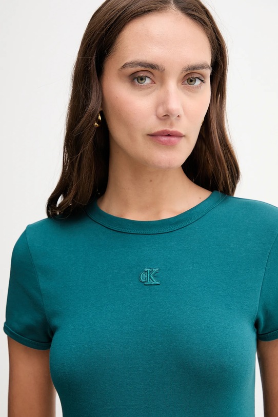 Calvin Klein Jeans sukienka turkusowy LV047B266G