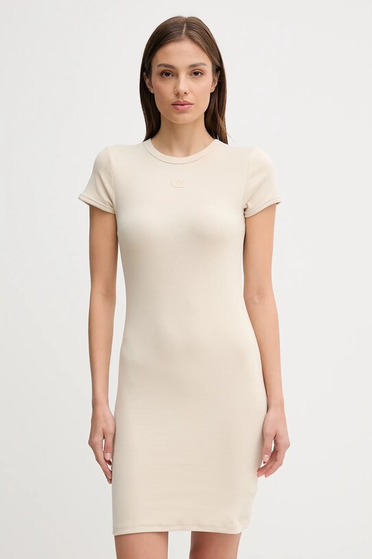 Сукня Calvin Klein Jeans casual бежевий LV047B266G