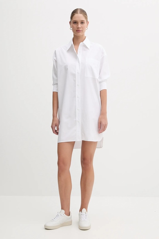 Хлопковое платье Calvin Klein Jeans LV047C022G белый AW25