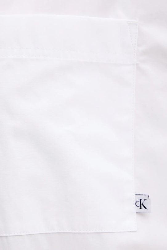 Calvin Klein Jeans rochie din bumbac LV047C022G alb