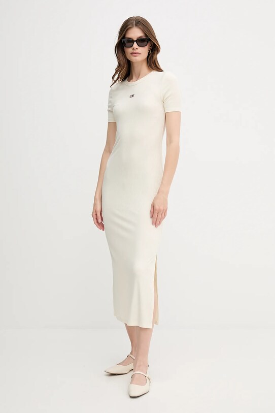 Сукня Calvin Klein Jeans LV044C902G бежевий AW25
