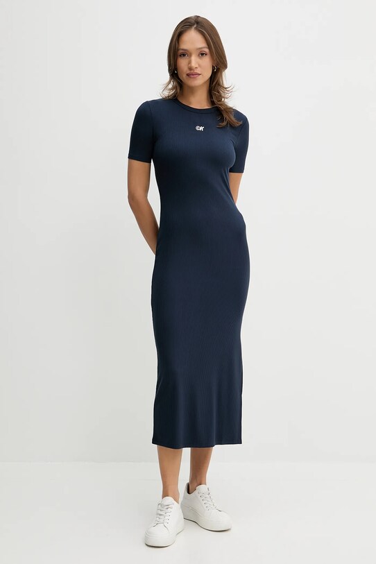 Šaty Calvin Klein Jeans maxi námořnická modř LV044C902G