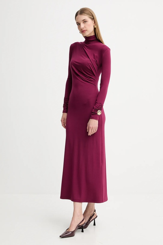 Simona Corsellini sukienka A25CPAB00601 bordowy AW25