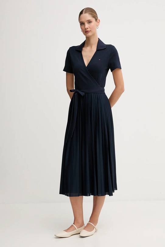 Odzież Tommy Hilfiger sukienka WW0WW45733 granatowy