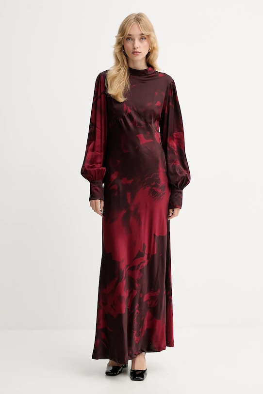 Gestuz sukienka rozkloszowany bordowy 10910631