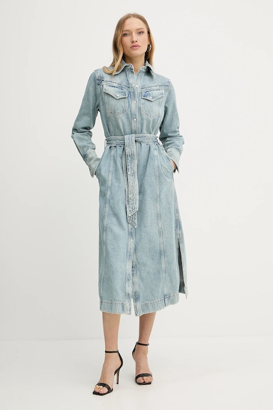 Îmbrăcăminte BOSS Orange rochie jeans 50546068 albastru