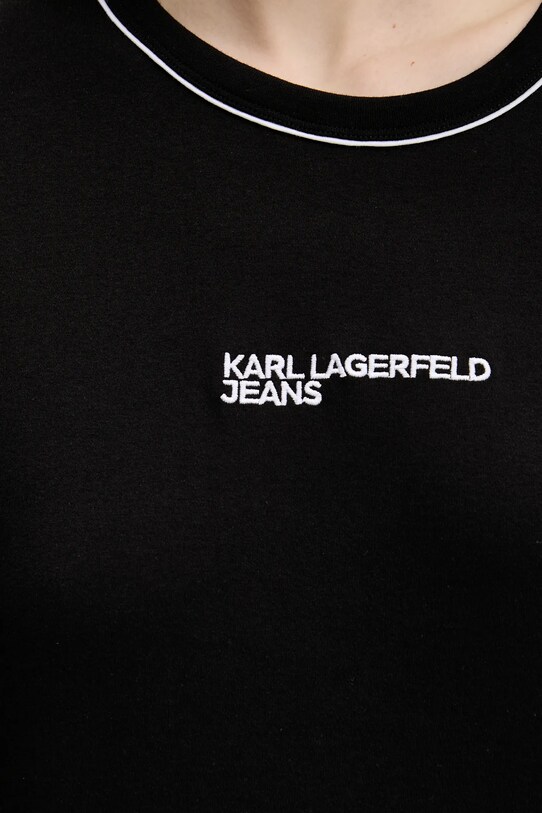 Βαμβακερό φόρεμα Karl Lagerfeld Jeans A3W13044 μαύρο