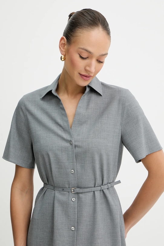 BOSS sukienka wełniana szary 50541988